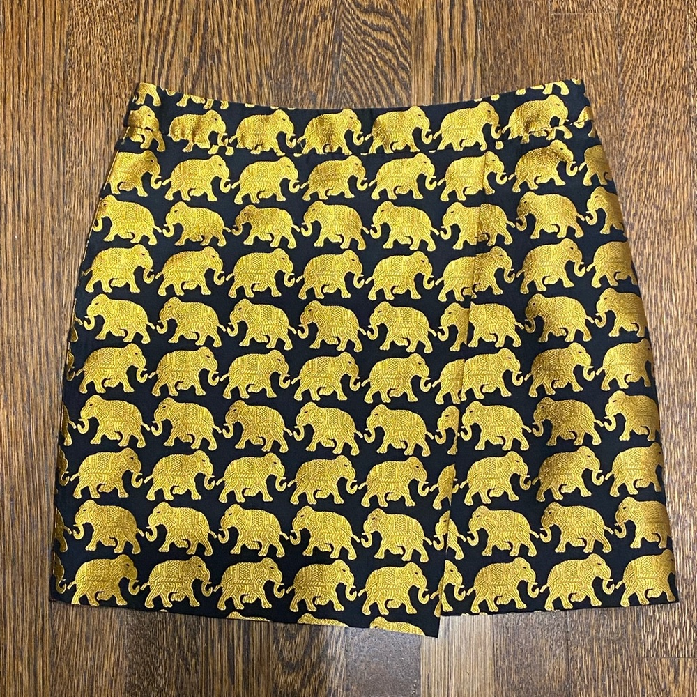 J. Crew Brocade Elephant Skirt